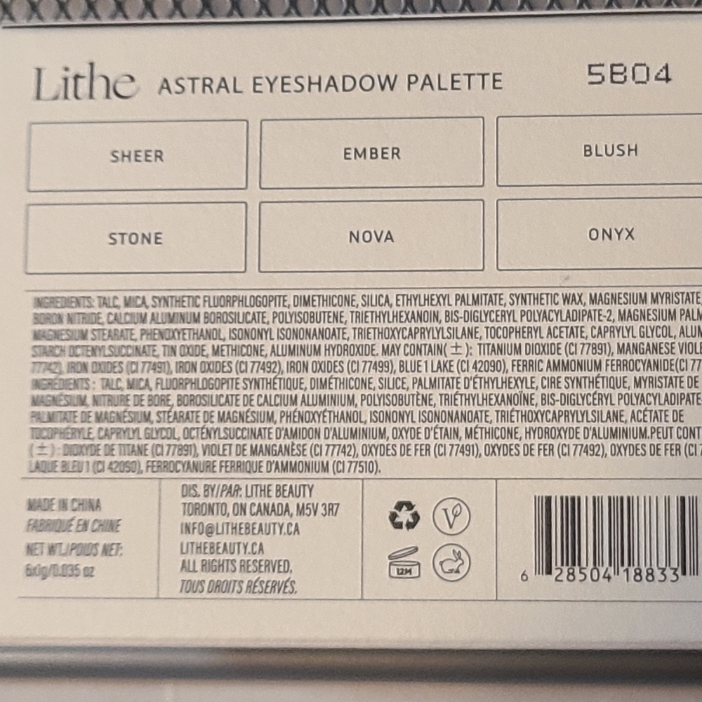 Lithe Eyeshadow Palette - Neutral and Pink 6 Shades NWOB RV $34 - Picture 6 of 9